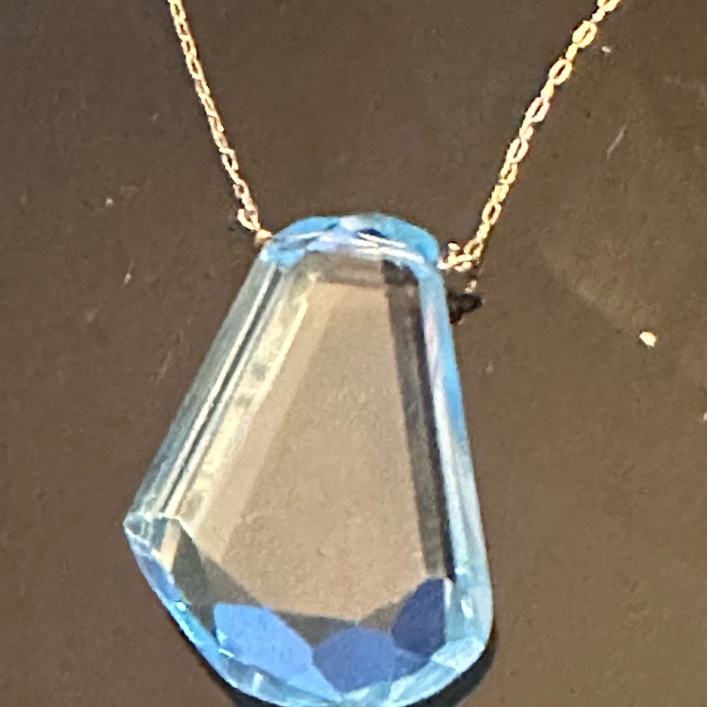 Gorgeous 14 kt 585 stamped gemstone neclace - Picture 4 of 14